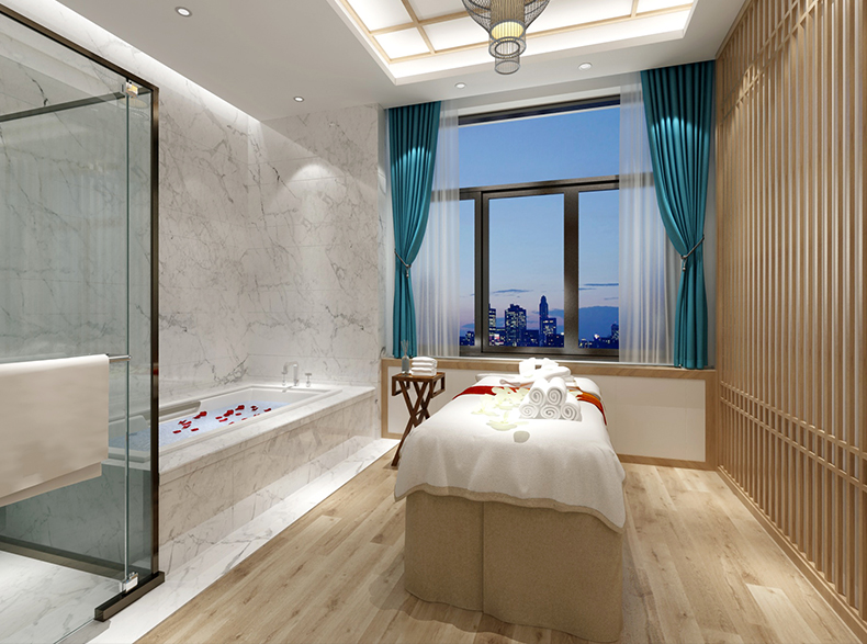 洗浴中心桑拿足浴CAD施工图 平面布置会所SPA按摩店布局方案图库