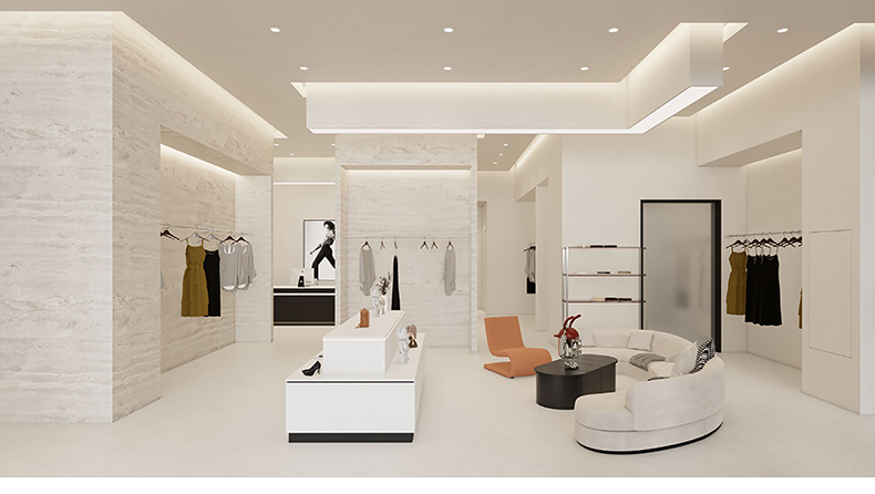 服装店专卖店创意构思方案CAD平面布局图优化设计素材库布置规划