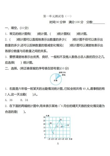 六下苏教版数学第一单元测试卷-2-大设天下