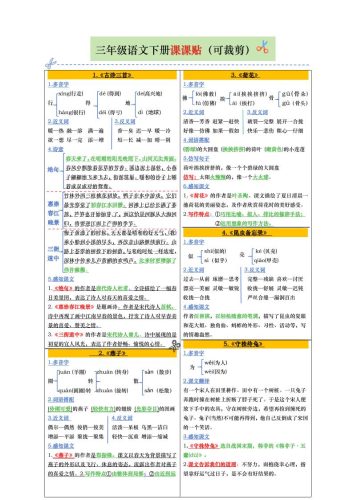 【课课贴彩色版（完整28课）】三下语文-大设天下
