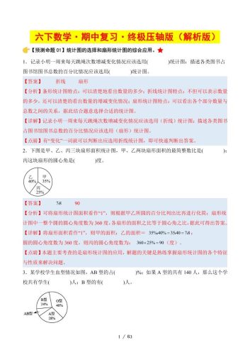六下数学期中复习·终极压轴版（解析版）苏教版63页-大设天下