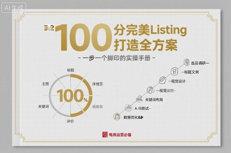 100分完美Listing打造全方案，想要完美listing必须是需要一步一个脚印的-大设天下