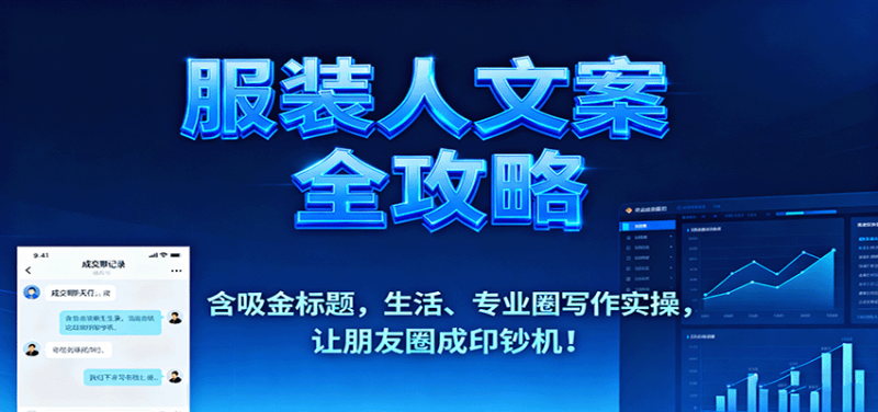 服装人文案全攻略，含吸金标题，生活、专业圈写作实操，让朋友圈成印钞机！-大设天下