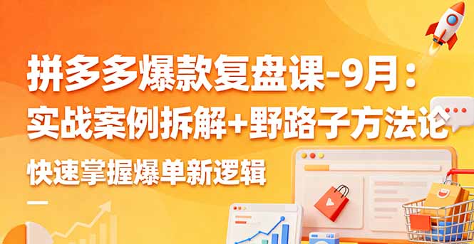 拼多多爆款复盘课-9月：实战案例拆解+野路子方法论，快速掌握爆单新逻辑-大设天下