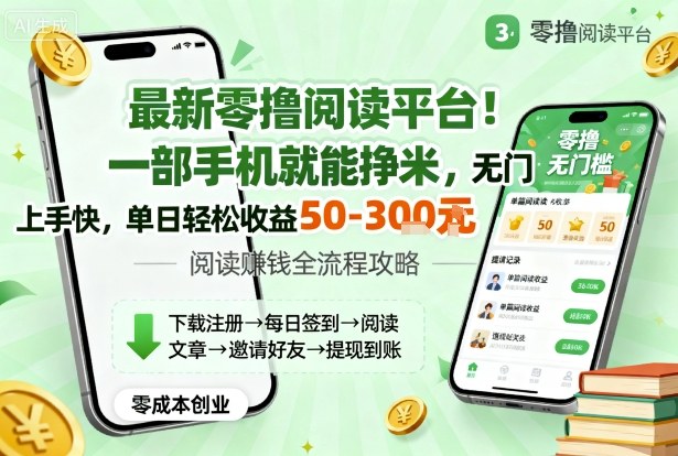 最新零撸阅读平台！一部手机就能挣米，无门槛上手快，单日轻松收益50-3张【揭秘】-大设天下