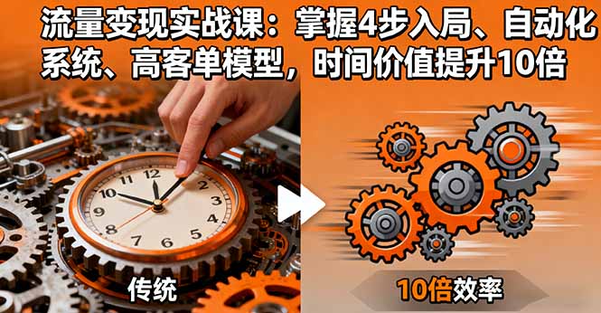 流量变现实战课：掌握4步入局、自动化系统、高客单模型，时间价值提升10倍-大设天下