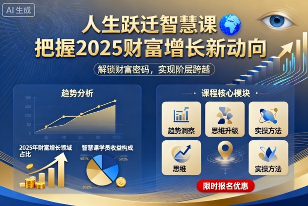 人生跃迁智慧课，把据2025财富增长新动向-大设天下