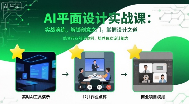 AI平面设计实战课，实战演练，解锁创意之门，掌握设计之道-大设天下