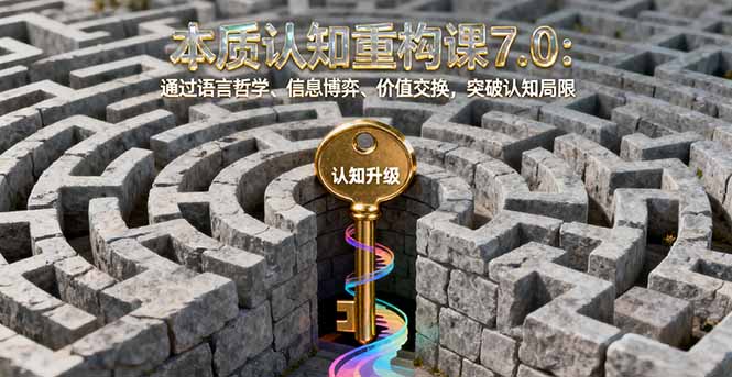 本质认知重构课7.0：通过语言哲学、信息博弈、价值交换，突破认知局限-大设天下