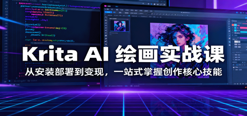 Krita AI 绘画实战课：从安装部署到变现，一站式掌握创作核心技能-大设天下