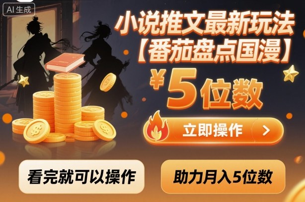 小说推文最新玩法，助力月入5位数【番茄盘点国漫】玩法，看完就可以操作-大设天下