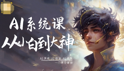 AI系统课程，从小白到大神系统学AI，AI声音-AI绘画-AI视频一门课全掌握-大设天下
