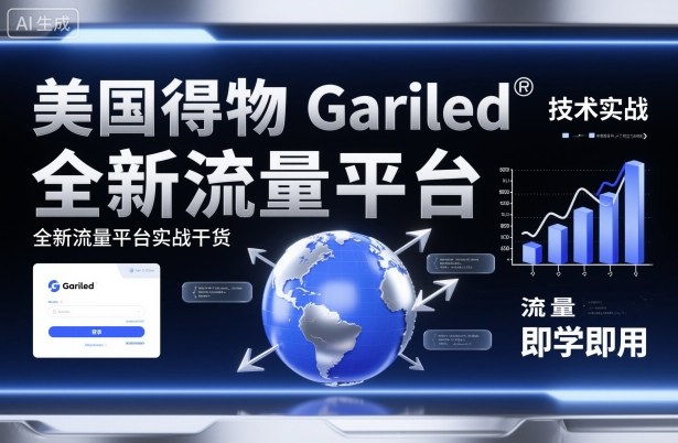 美国得物Gariled技术实战，全新流量平台​实战干货，即学即用-大设天下