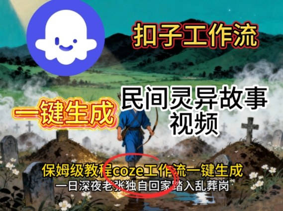 Coze扣子工作流一键生成民间灵异故事视频,保姆级教程搭建教学-大设天下