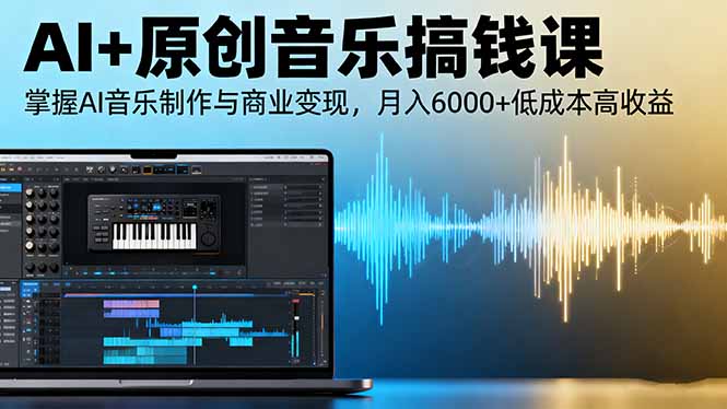 AI+原创音乐搞钱课：掌握AI音乐制作与商业变现，月入6000+低成本高收益-大设天下