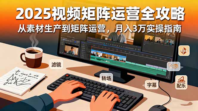 2025短视频矩阵运营全攻略：从素材生产到矩阵运营，月入3万实操指南-大设天下