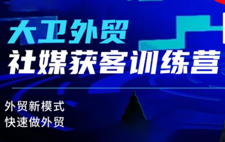大卫老师·外贸社媒获客独家训练营(更新10月)-大设天下