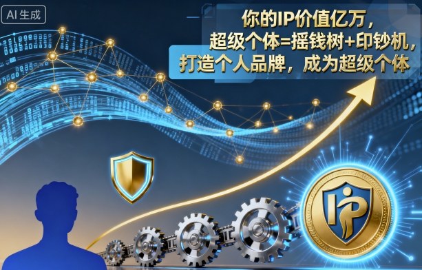 你的IP价值亿万，超级个体=摇钱树+印钞机，打造个人品牌，成为超级个体-大设天下