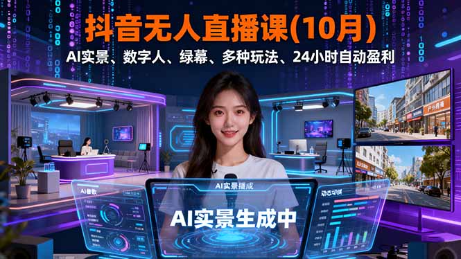 抖音无人直播课(10月-大设天下
