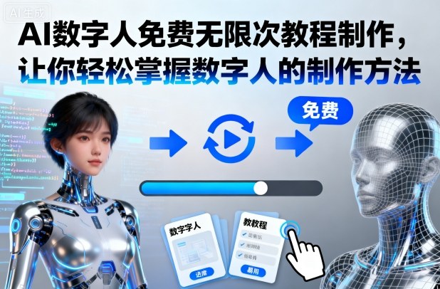 AI数字人免费无限次教程制作，让你轻松掌握数字人的制作方法-大设天下