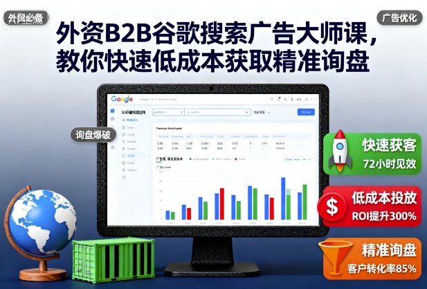 外资B2B谷歌搜索广告大师课，教你快速低成本获取精准询盘-大设天下