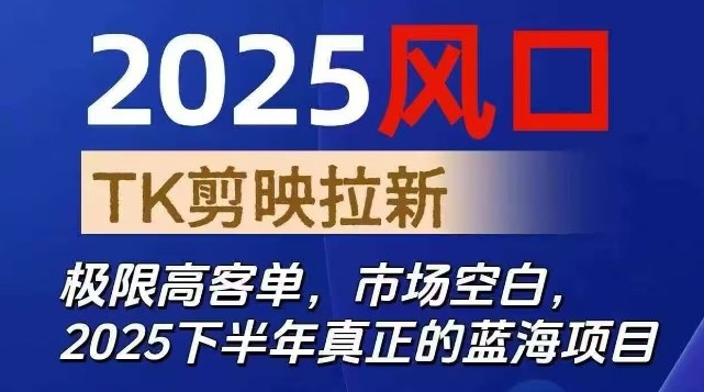 2025风口TK剪映capcut拉新项目，极限高客单，市场空白，2025下半年真正的蓝海项目-大设天下