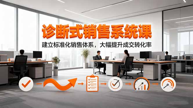 诊断式销售系统课，建立标准化销售体系，大幅提升成交转化率-大设天下