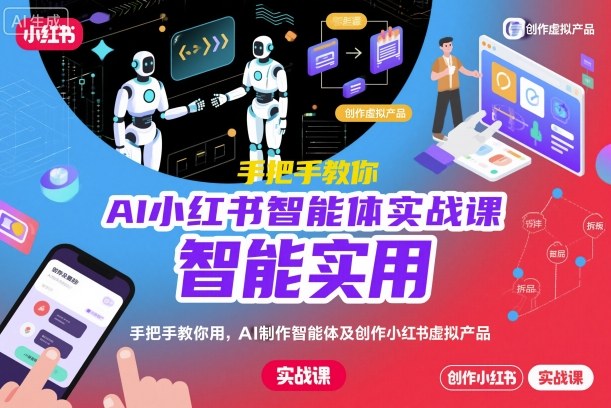 AI小红书智能体实战课，手把手教你用AI制作智能体及创作小红书虚拟产品，提效+内容商业化-大设天下