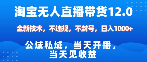 淘宝无人直播12.0，公域私域技术，不封号，不违规布局双十一流量风口，日入1k(独家技术)【揭秘】-大设天下