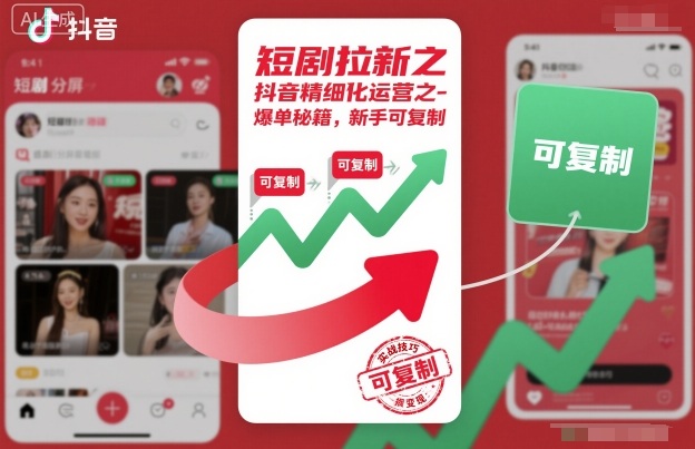 短剧拉新之抖音精细化运营之爆单秘籍，新手可复制-大设天下