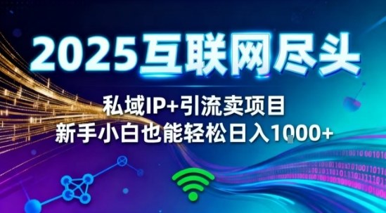 2025网创尽头王炸项目！私域IP+精准引流，新手小白在家躺賺日入1k，零经验也能上手【揭秘】-大设天下