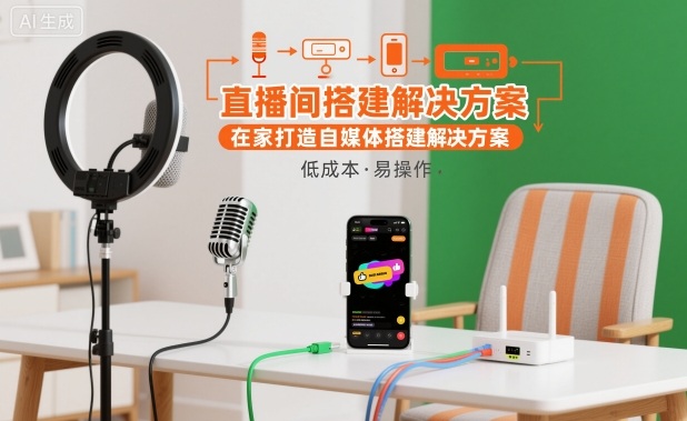 直播间搭建解决方案，在家打造自媒体搭建解决方案-大设天下