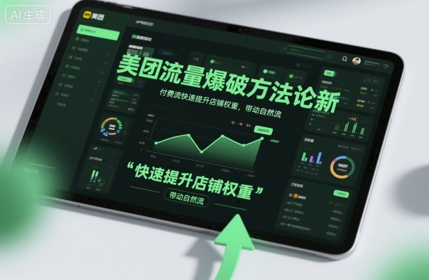 美团流量爆破方法论，付费流快速提升店铺权重，带动自然流-大设天下