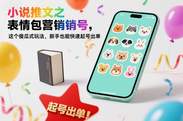 小说推文之表情包营销号，这个傻瓜式玩法，新手也能快速起号出单-大设天下