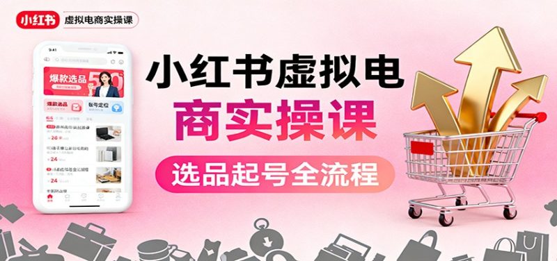 小红书虚拟电商实操课：选品起号+AI 内容创作+店铺运营+引流私域+自动化发笔记-大设天下