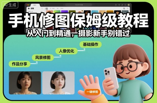 手机修图保姆级教程，从入门到精通，摄影新手别错过-大设天下