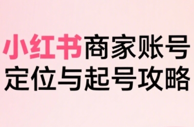 小红书电商全链路实战从定位到爆单，系统拆解小红书商家起号全流程(更新)-大设天下
