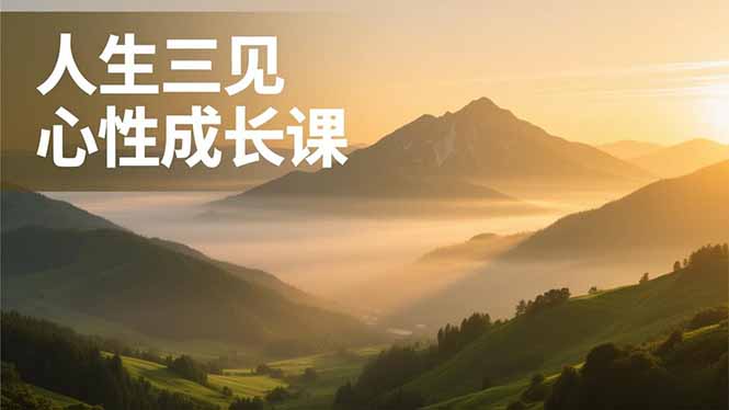 人生三见心性成长课，见天地众生自己，搞透人性安顿身心，活出清晰自我，内在富足无价-大设天下
