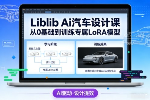 Liblib Ai汽车设计课，从0基础文生图，到教你训练专属设计和风格LoRA模型-大设天下