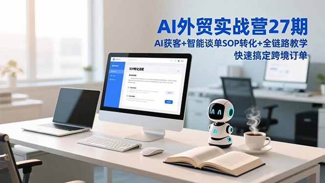 AI外贸实战营27期，AI获客+智能谈单+SOP转化+全链路教学，快速搞定跨境订单-大设天下