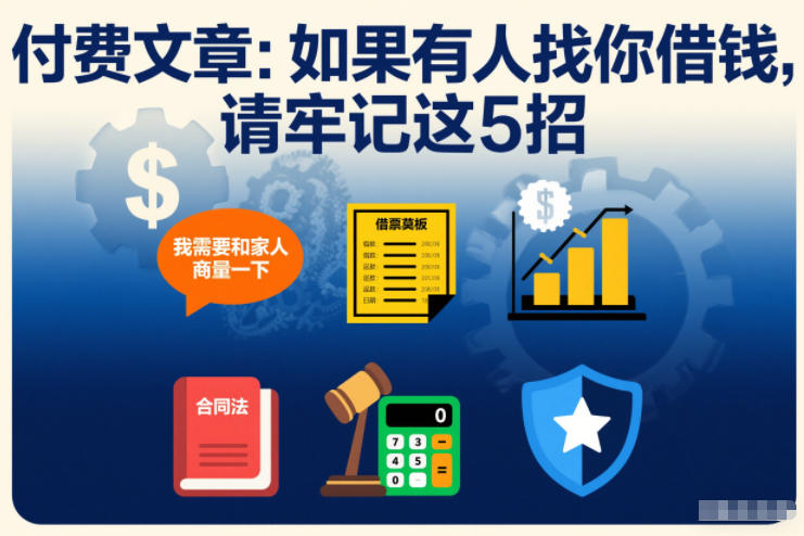 付费文章：如果有人找你借钱，请牢记这5招-大设天下