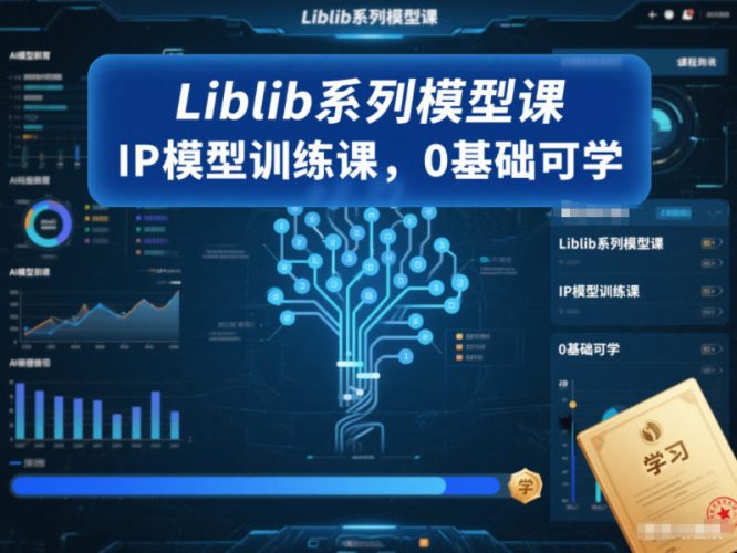 Liblib系列模型课，IP模型训练课，0基础可学-大设天下