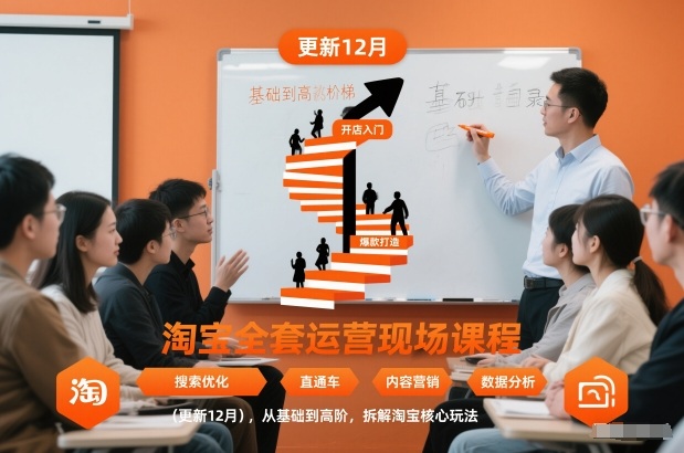 淘宝全套运营现场课程(更新12月)，从基础到高阶，拆解淘宝核心玩法-大设天下