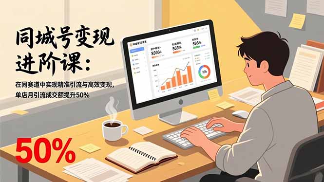 同城号变现进阶课：在同城赛道中实现精准引流与高效变现，单店月引流成交额提升50%-大设天下