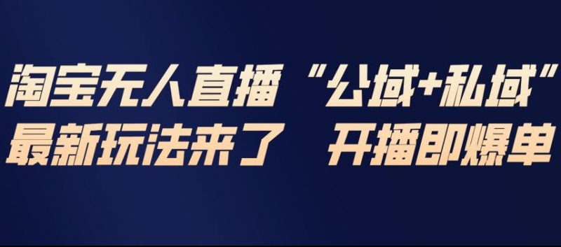 淘宝无人直播完整教程，公试+私域，最新玩法来了，开播即爆单-大设天下