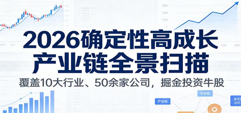 付费文章:2026确定性高成长产业链全景扫描:覆盖10大行业、50余家公司,掘金投资牛股-大设天下