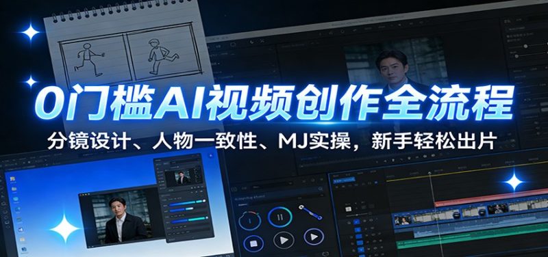 0门槛AI视频创作全流程：分镜设计、人物一致性、MJ实操，新手轻松出片-大设天下