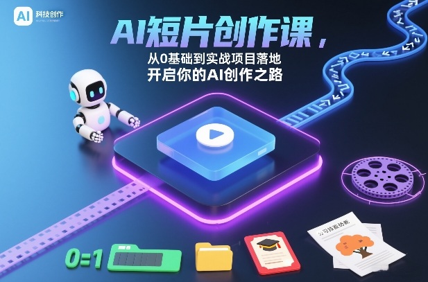 AI短片创作课，从0基础到实战项目落地，开启你的AI创作之路-大设天下