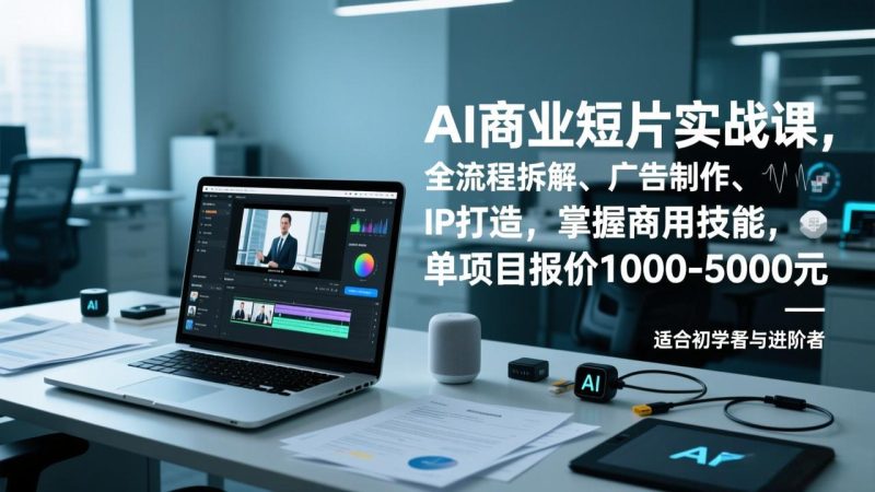 AI商业短片实战课，全流程拆解、广告制作、IP打造，掌握商用技能，单项目报价1000-5000元-大设天下