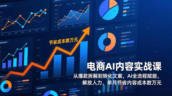 电商AI内容实战课，从爆款拆解到转化文案，AI全流程赋能，解放人力，单月节省内容成本数万元-大设天下